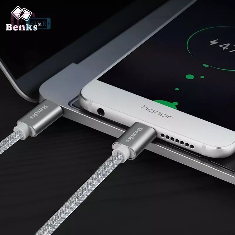 Кабель для зарядки и передачи данных Benks D14 Type C to Type C Charge Cable для смартфонов и планшетов Gray (Серый)