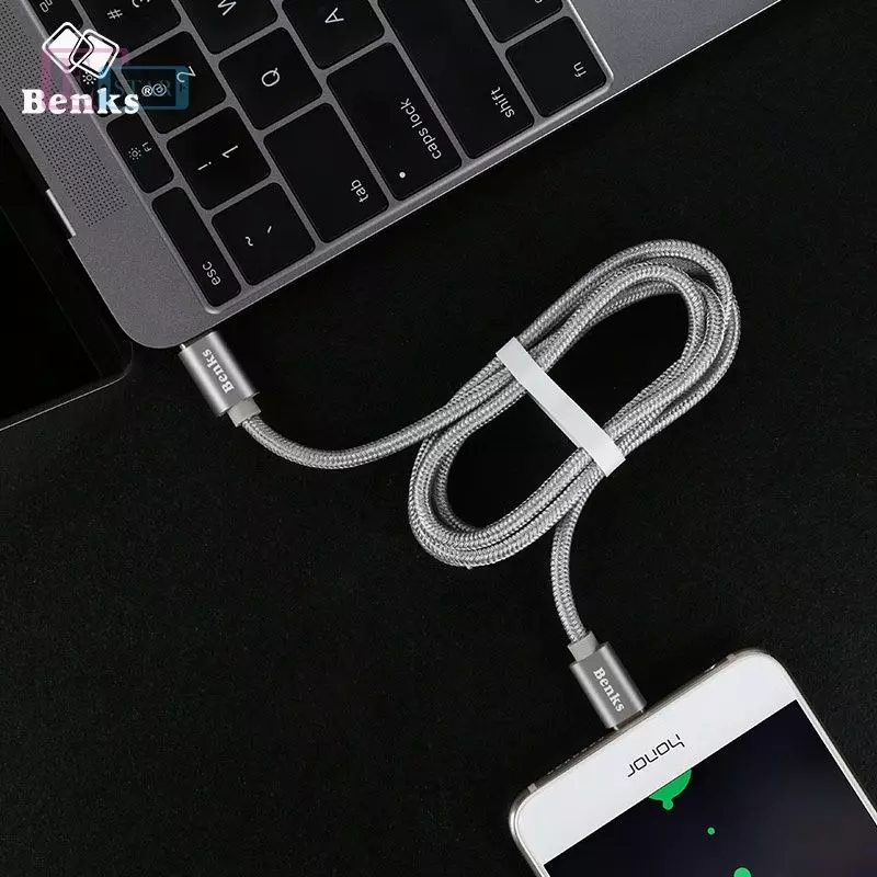Кабель для зарядки и передачи данных Benks D14 Type C to Type C Charge Cable для смартфонов и планшетов Gray (Серый)