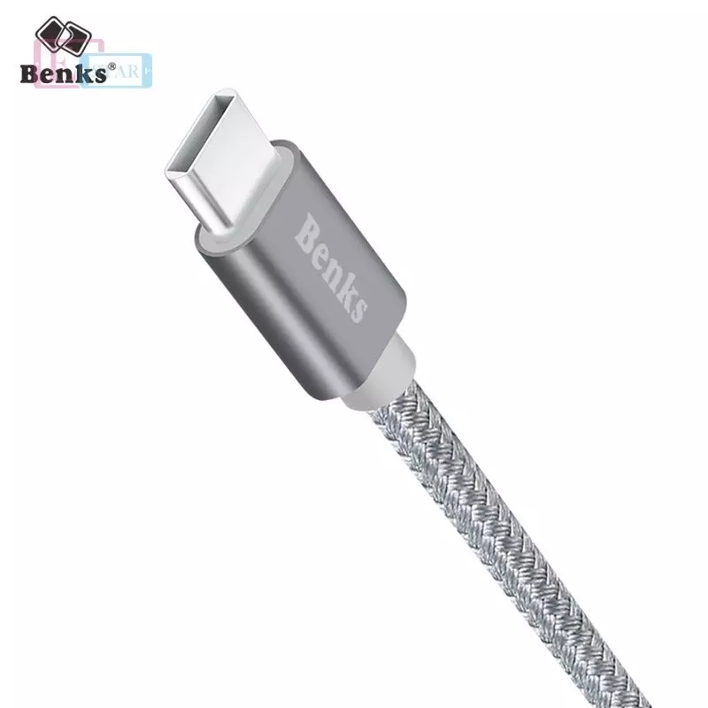 Кабель для зарядки и передачи данных Benks D14 Type C to Type C Charge Cable для смартфонов и планшетов Gray (Серый)