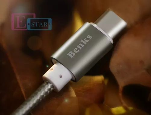 Кабель для заряджання та передачі даних Benks USB to Type C Charge Cable для смартфонів та планшетів Gray (Сірий)