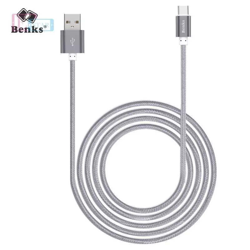 Кабель для заряджання та передачі даних Benks USB to Type C Charge Cable для смартфонів та планшетів Gray (Сірий)