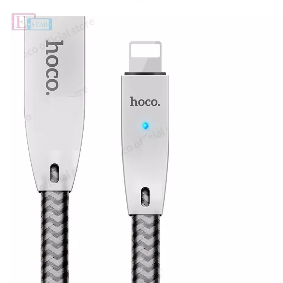 Кабель для заряджання та передачі даних Hoco U11 Reflective Knitted Lightning Silver (Сріблястий) Кабель для заряджання та передачі даних Hoco U11 Reflective Knitted Lightning Silver (Сріблястий)