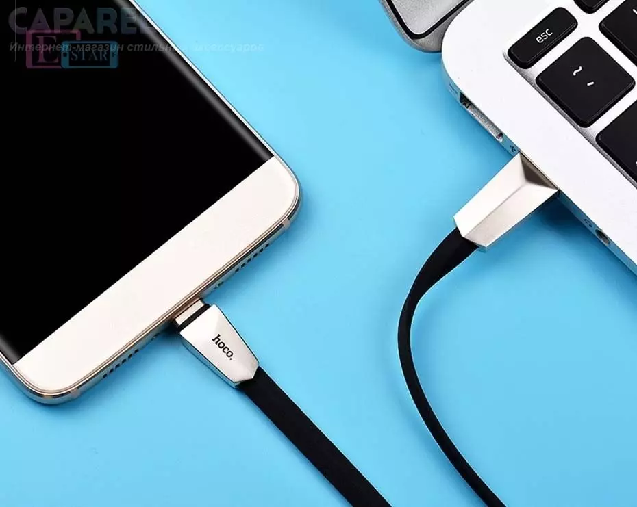 Кабель для заряджання та передачі даних Hoco X4 Zinc Alloy Lightning Black (Чорний)