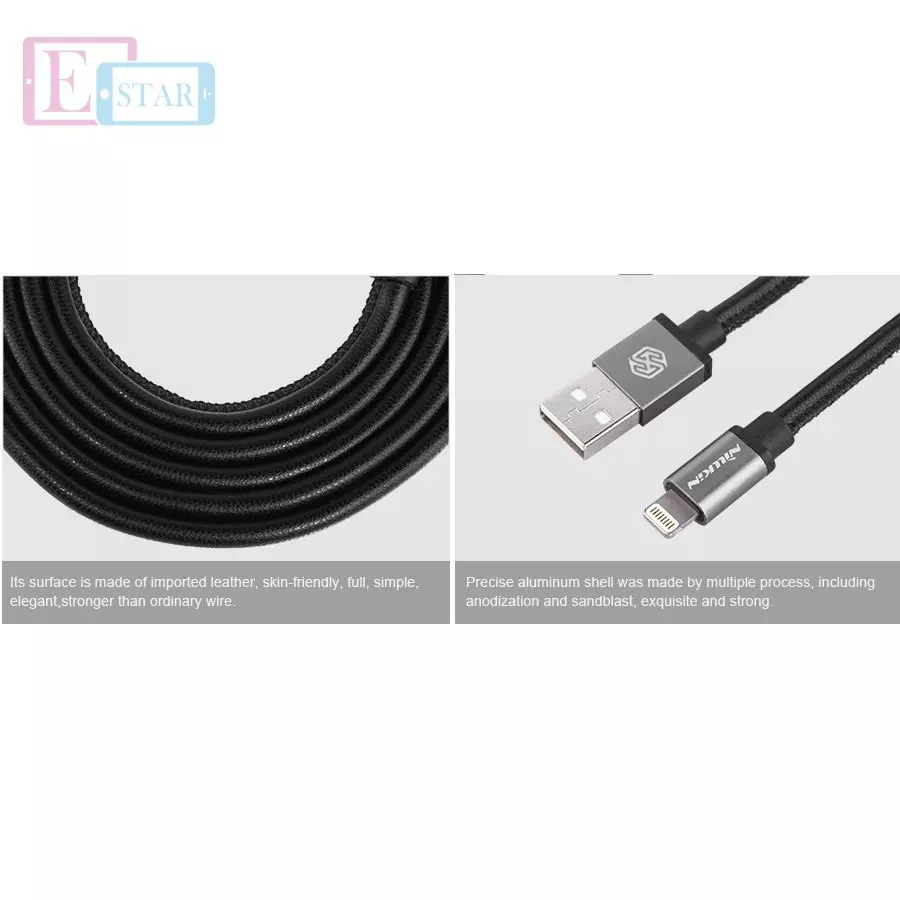Кабель для зарядки и передачи данных NILLKIN Gentry Cable Lightning для смартфонов и планшетов 1,0 м Black (Черный) G-DC NK-LightNing Кабель для зарядки и передачи данных NILLKIN Gentry Cable Lightning для смартфонов и планшетов 1,0 м Black (Черный) G-DC NK-LightNing
