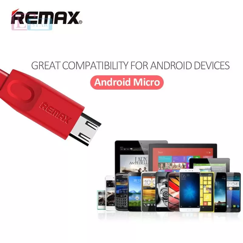 Кабель для зарядки и передачи данных Remax Full Speed Micro для смартфонов 2 м Black (Черный) RC-001 Кабель для зарядки и передачи данных Remax Full Speed Micro для смартфонов 2 м Black (Черный) RC-001