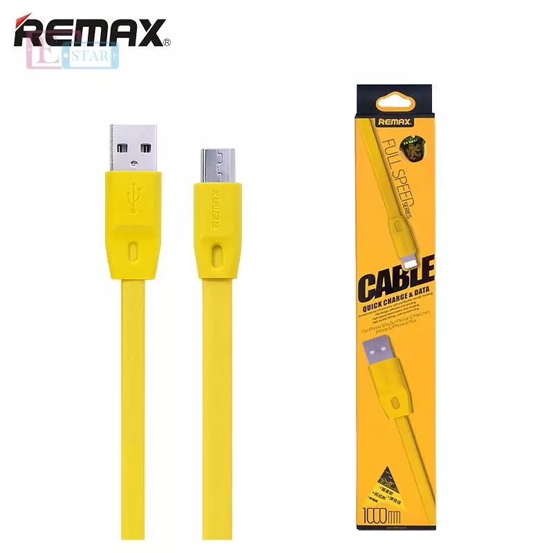 Кабель для заряджання та передачі даних Remax Full Speed Micro для смартфонів 2 м Yellow (Жовтий) RC-001 Кабель для заряджання та передачі даних Remax Full Speed Micro для смартфонів 2 м Yellow (Жовтий) RC-001