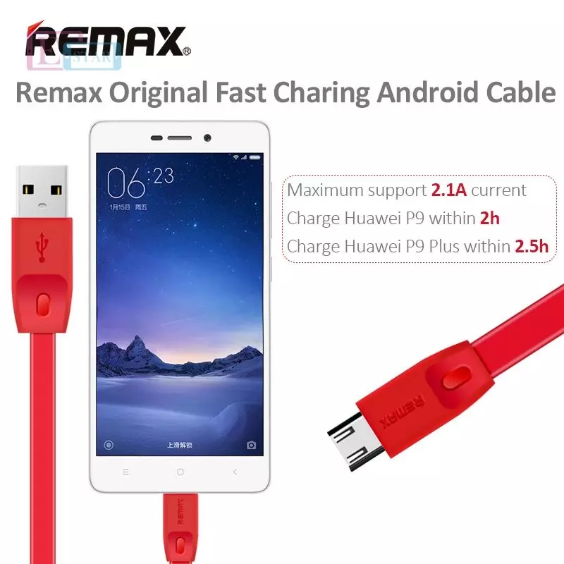 Кабель для зарядки и передачи данных Remax Full Speed Micro для смартфонов 1 м Red (Красный) RC-001 Кабель для зарядки и передачи данных Remax Full Speed Micro для смартфонов 1 м Red (Красный) RC-001