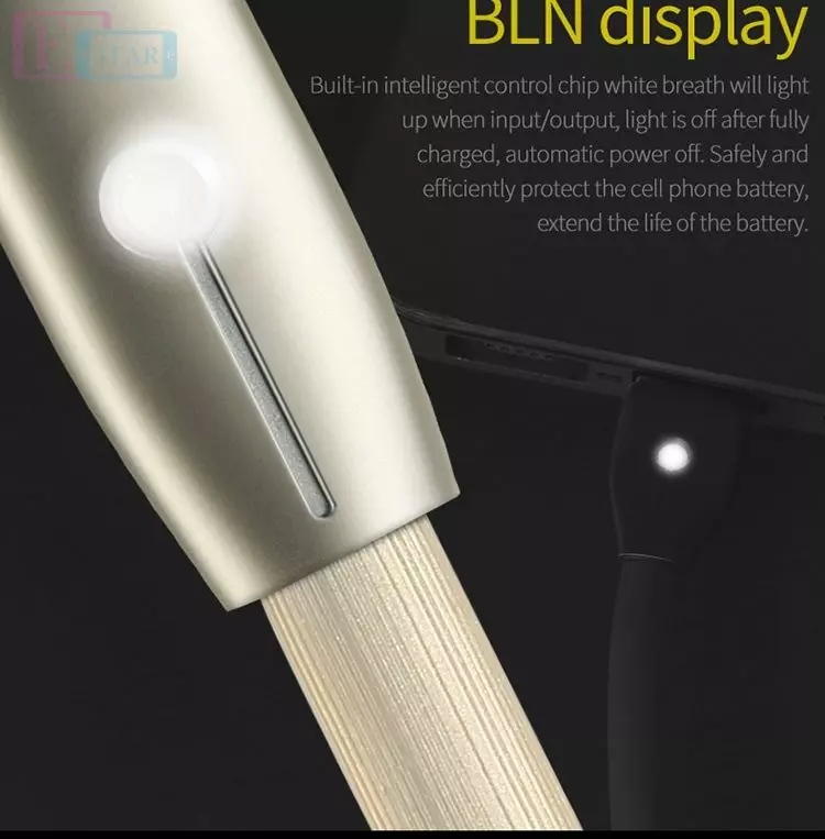 Кабель для зарядки и передачи данных Remax Knight Lightning 1m Gold (Золото) RC-043i