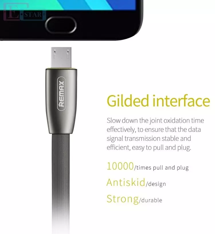 Кабель для заряджання та передачі даних Remax Knight Lightning 1m Black / Grey (Чорний/Сірий) RC-043i