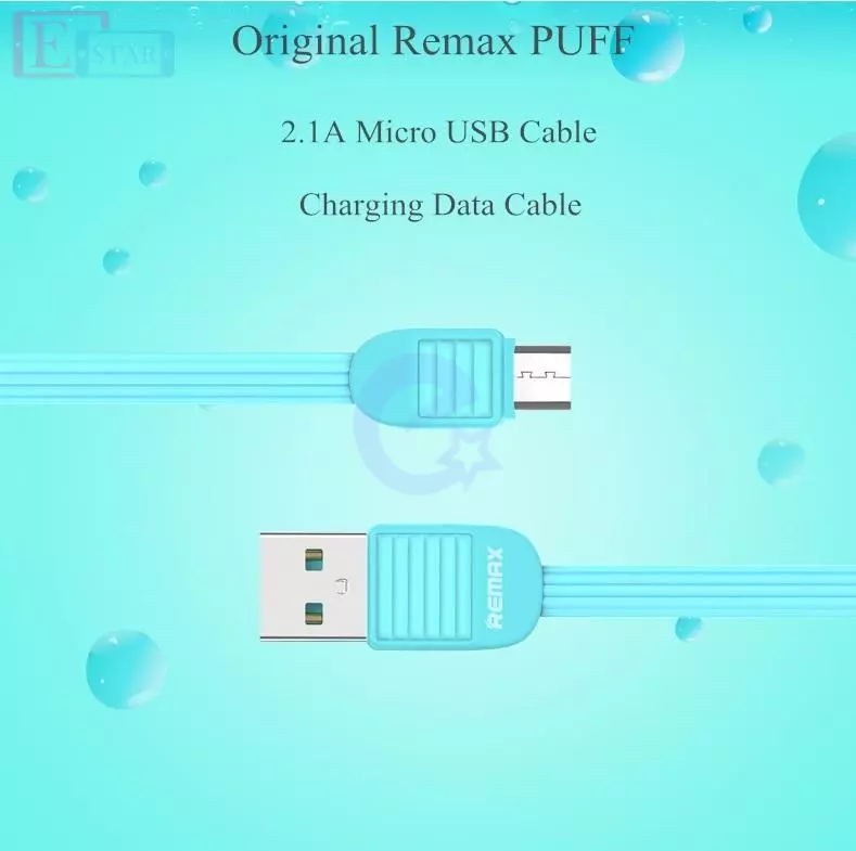 Кабель для зарядки и передачи данных Remax Puff micro USB Black (Черный) RC-045m