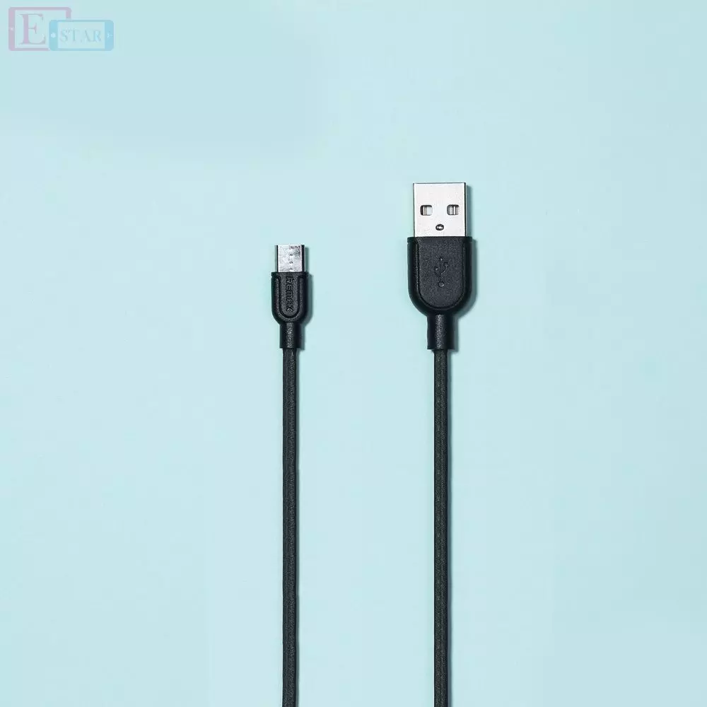 Кабель для зарядки и передачи данных Remax Souffle micro USB Cable Black (Чёрный) (RC-031m)