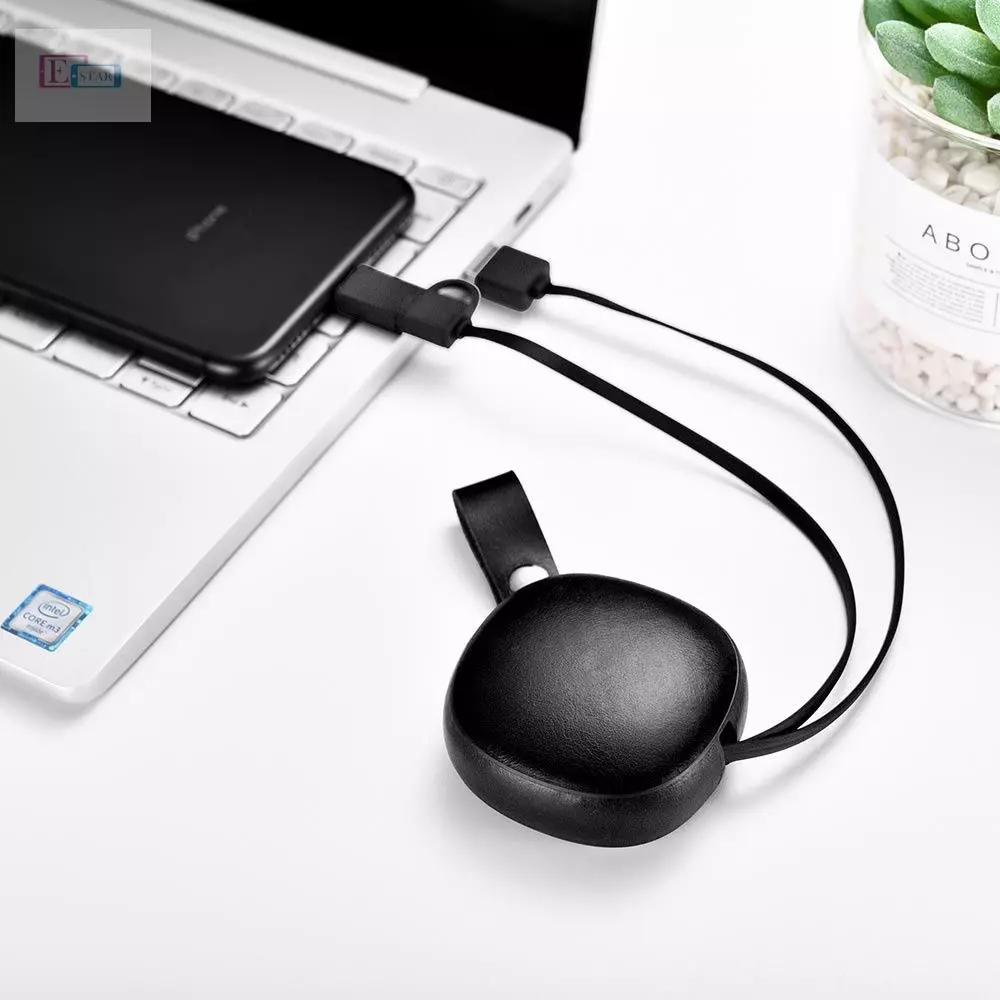 Кабель для заряджання Icarer Real Leather Retractable 2 in 1 Charging Cable (Micro+Lightning) Red (Червоний) ISJX001 Кабель для заряджання Icarer Real Leather Retractable 2 in 1 Charging Cable (Micro+Lightning) Red (Червоний) ISJX001