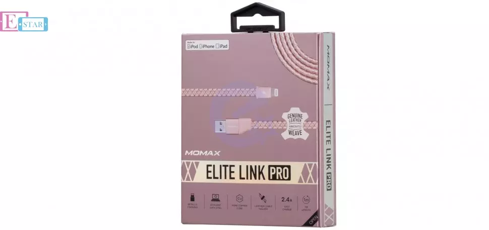 Кабель для зарядки Momax Elite-Link Pro Lightning Cable (11cm) Rose Gold (Розовое золото) DL1