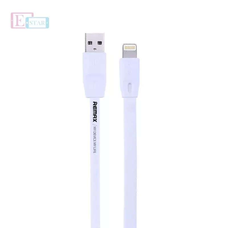 Кабель для заряджання та передачі даних Remax Full Speed Lightning 1м для планшетів та смартфонів White (Білий) RC-001i Кабель для заряджання та передачі даних Remax Full Speed Lightning 1м для планшетів та смартфонів White (Білий) RC-001i