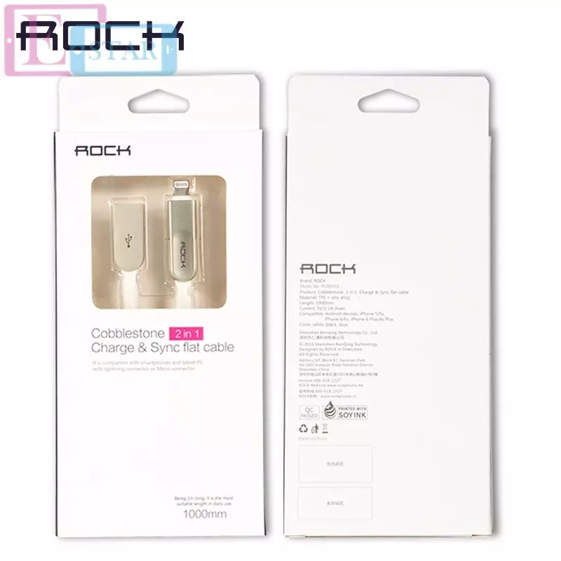 Високошвидкісний кабель для заряджання та передачі даних 3 в 1 Rock LightNing Type C Micro USB для смартфонів 1 м White (Білий) Високошвидкісний кабель для заряджання та передачі даних 3 в 1 Rock LightNing Type C Micro USB для смартфонів 1 м White (Білий)