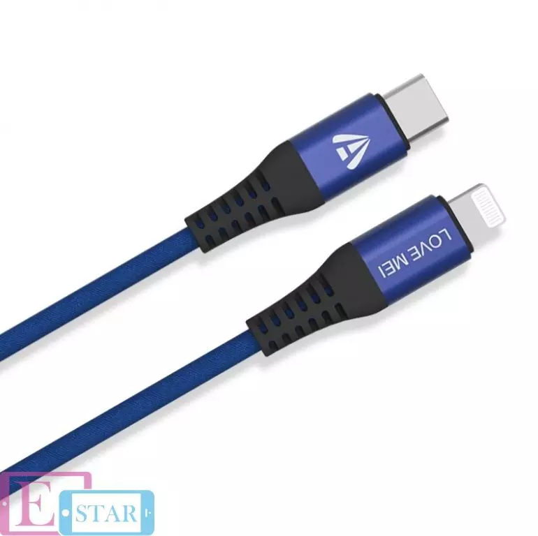 Кабель Love Mei PD Fast Charger Data Line Black (Чорний) Кабель Love Mei PD Fast Charger Data Line Black (Чорний)