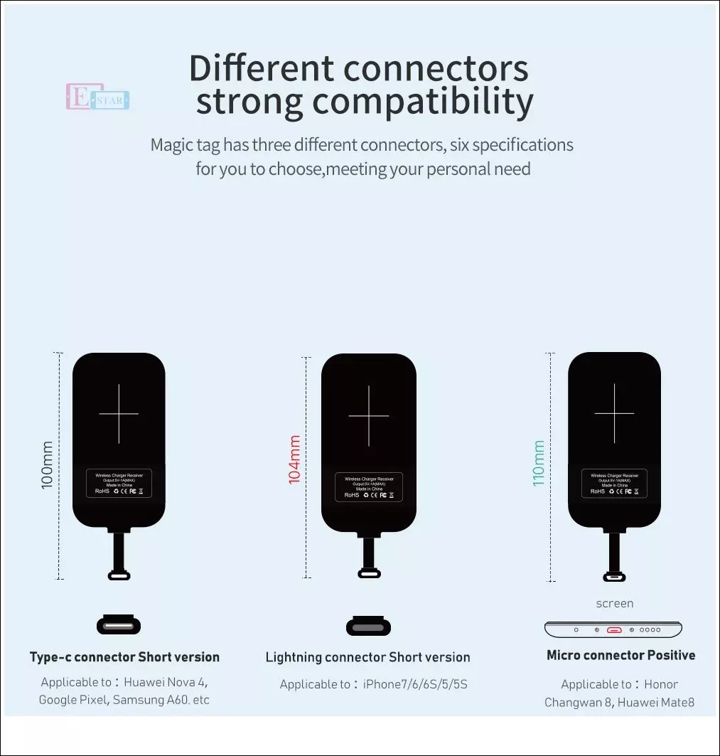 Модуль для заряджання Nillkin Magic Tags Wireless Charging Receiver (C Long) Black (Чорний) Модуль для заряджання Nillkin Magic Tags Wireless Charging Receiver (C Long) Black (Чорний)