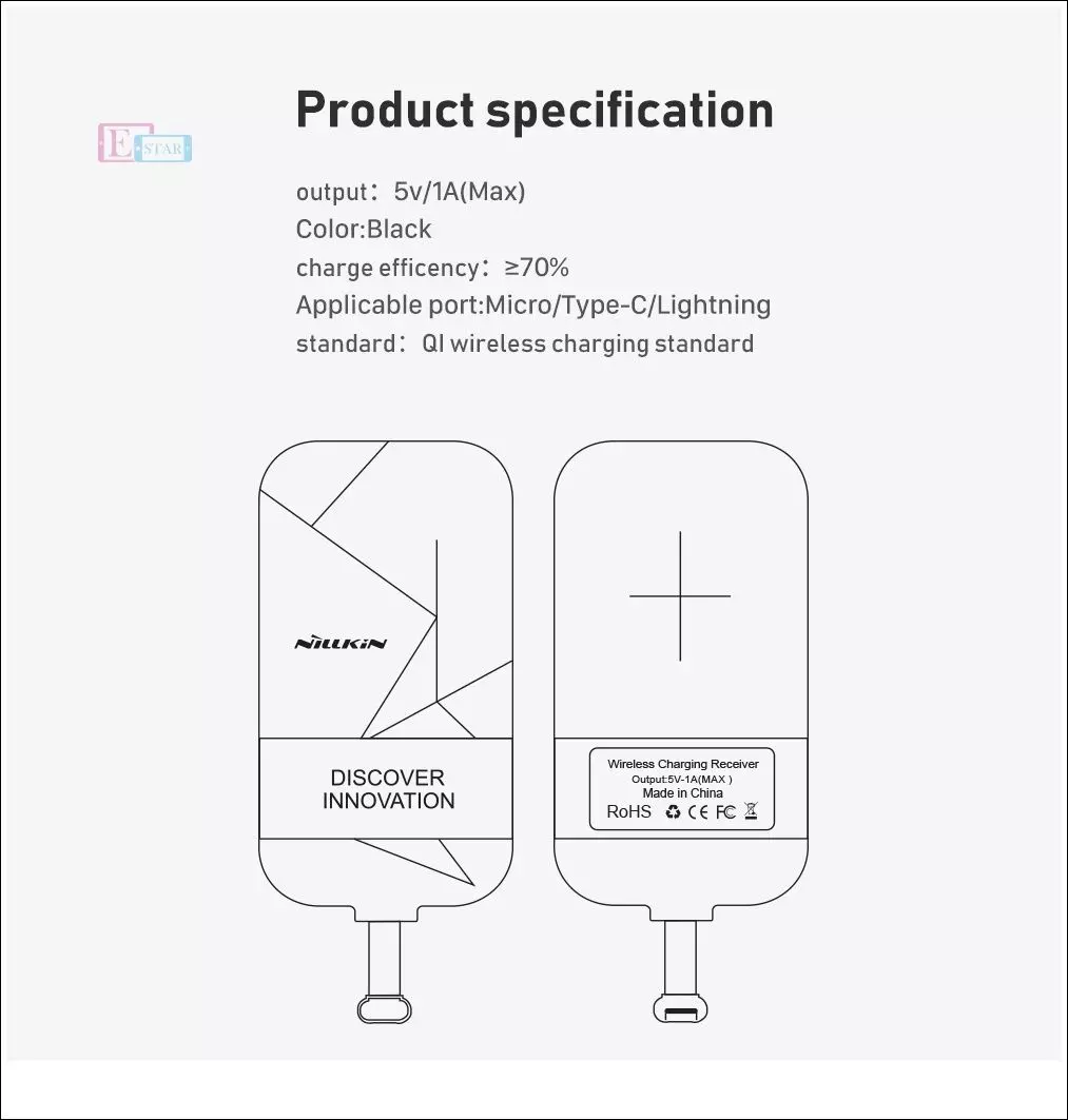 Модуль для заряджання Nillkin Magic Tags Wireless Charging Receiver (Lightning) Black (Чорний) Модуль для заряджання Nillkin Magic Tags Wireless Charging Receiver (Lightning) Black (Чорний)