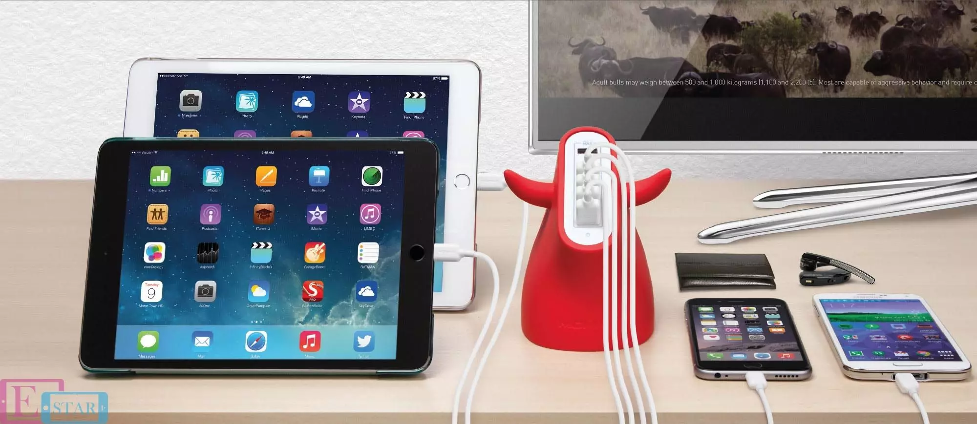 Зарядний пристрій Momax U.Bull 5-port USB Charger Yellow (Жовтий) UM5SUK Зарядний пристрій Momax U.Bull 5-port USB Charger Yellow (Жовтий) UM5SUK