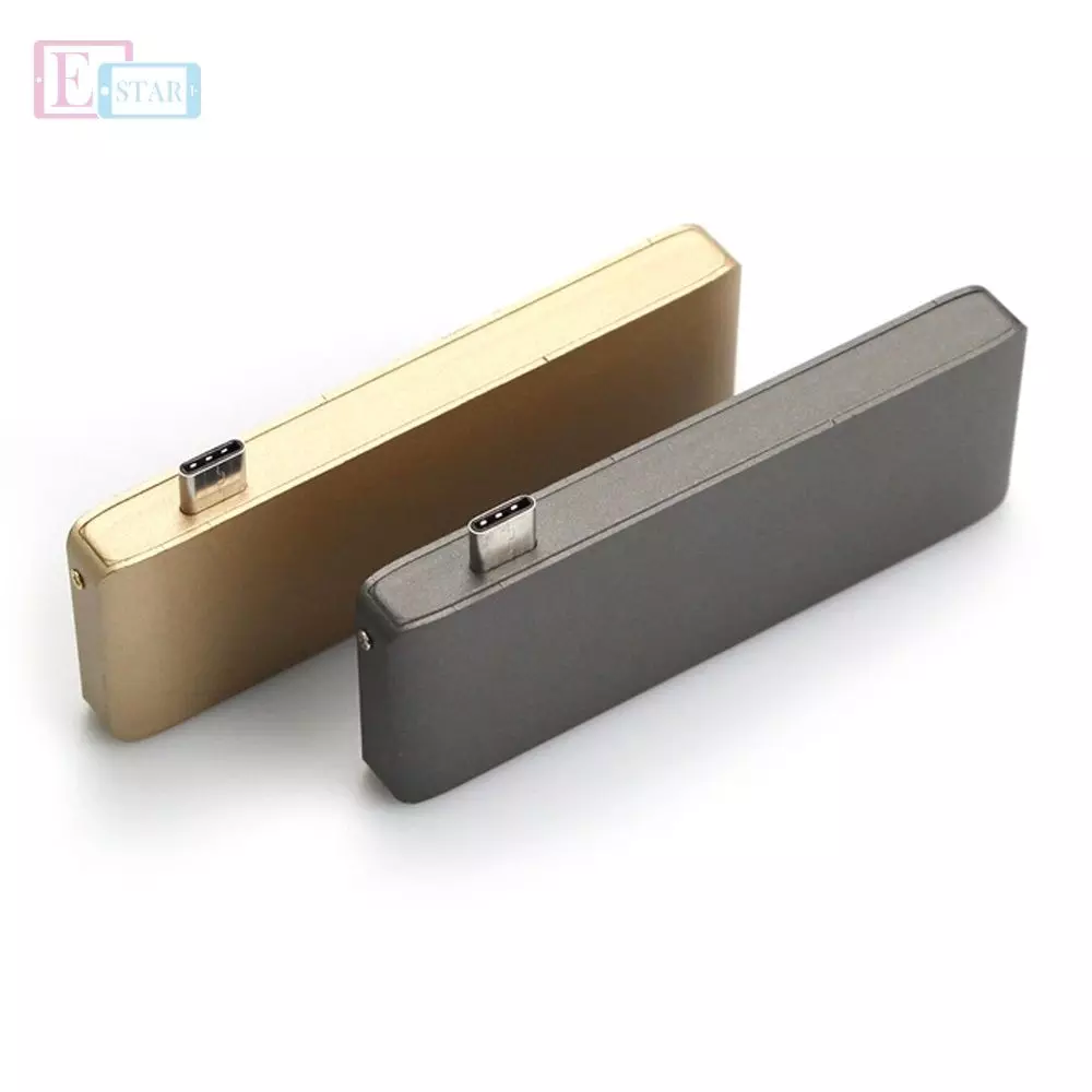 Мультіадаптер Anomaly USB хаб та кард-рідер 5 в 1 Type-C Gold (Золотий)