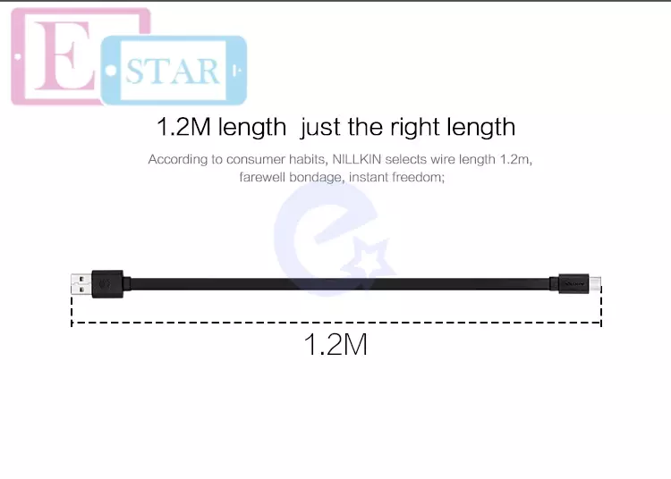 Кабель для заряджання та передачі даних USB - Type C Nillkin cable для смартфонів та телефону 1,2 м Black (Чорний) Кабель для заряджання та передачі даних USB - Type C Nillkin cable для смартфонів та телефону 1,2 м Black (Чорний)