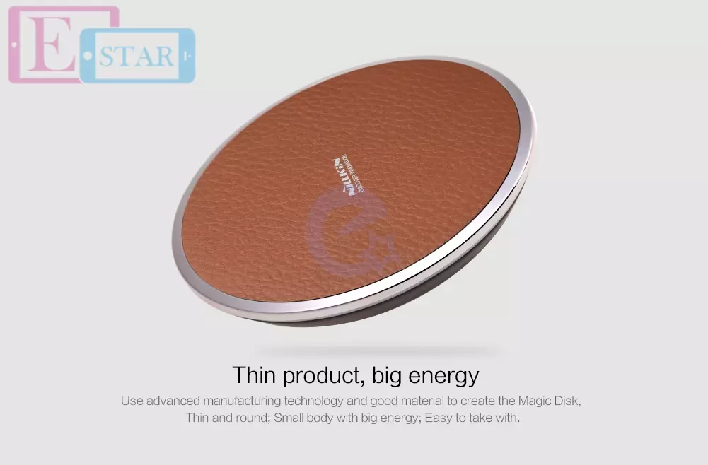 Стильна бездротова зарядна станція Nillkin Magic Disk III Wireless Charger для Apple, Samsung, HTC, Huawei Brown (Коричневий) Стильна бездротова зарядна станція Nillkin Magic Disk III Wireless Charger для Apple, Samsung, HTC, Huawei Brown (Коричневий)