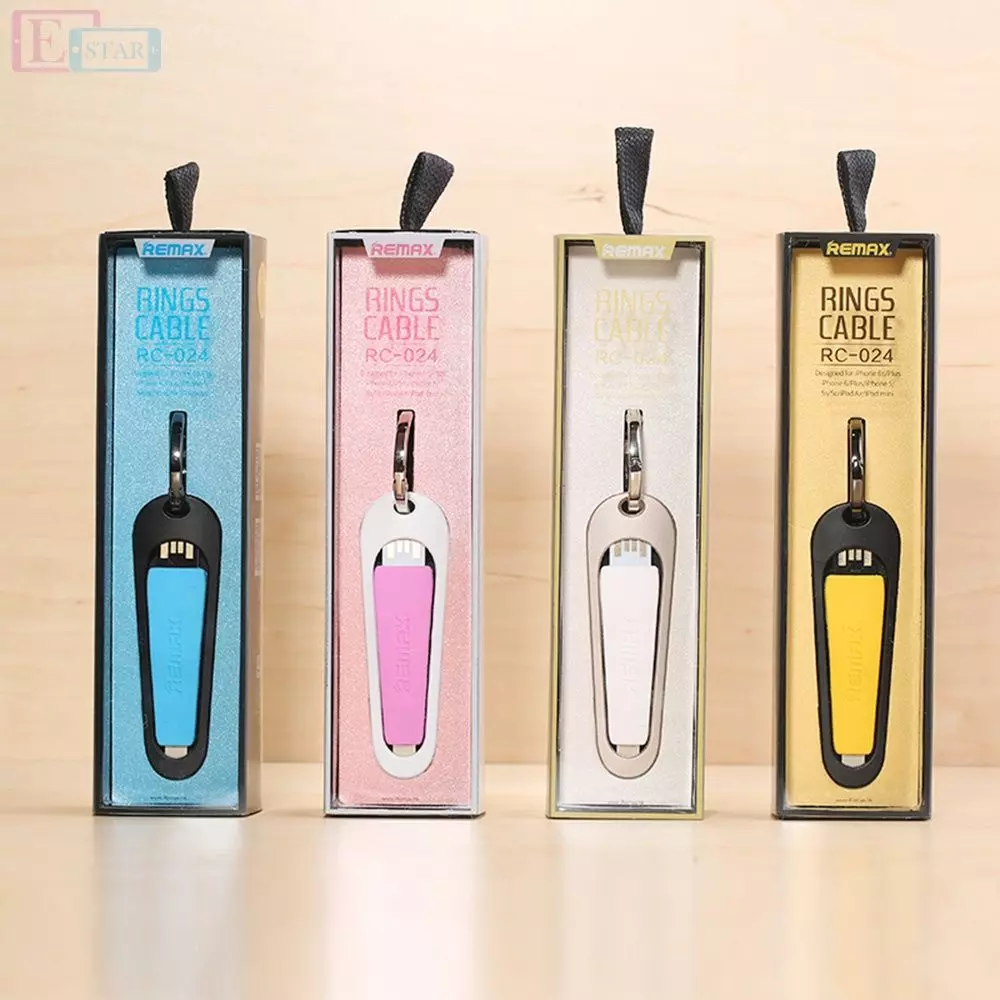 Оригинальный кабель /брелок для зарядки и передачи данных USB Remax Lightning Pink (Розовый) RC-024i Оригинальный кабель /брелок для зарядки и передачи данных USB Remax Lightning Pink (Розовый) RC-024i