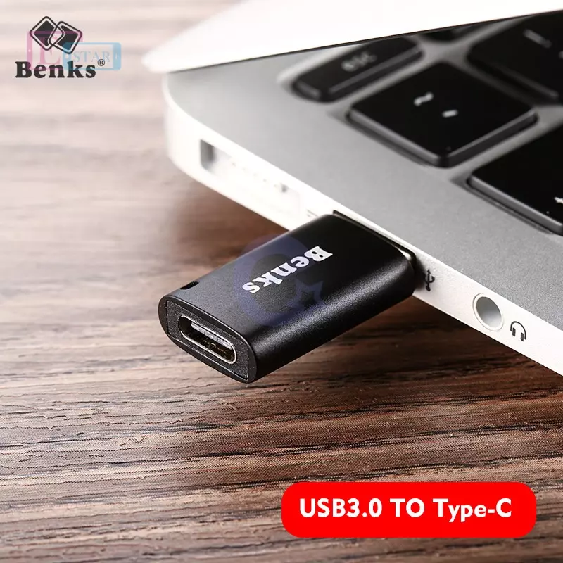 Перехідник Benks USB 3.0 to Type-C OTG Adapter для планшетів та смартфонів Black (Чорний)