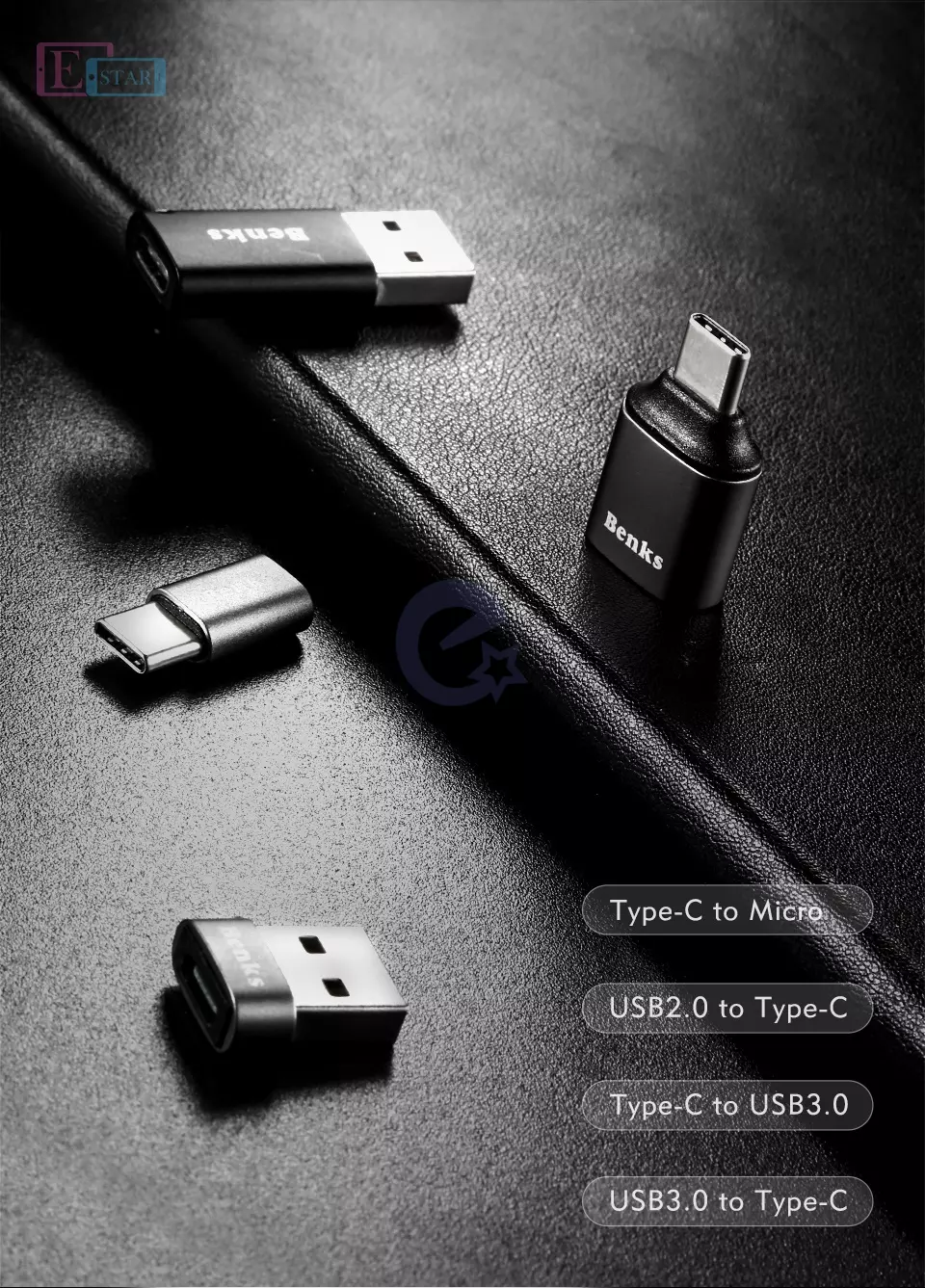 Переходник Benks Type-C to Micro USB OTG Adapter для планшетов и смартфонов Gray (Серый)