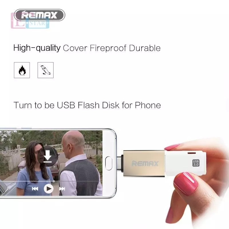 Перехідник Remax Type C OTG Adapter для планшетів та смартфонів Gold (Золотий) RA-OTG1