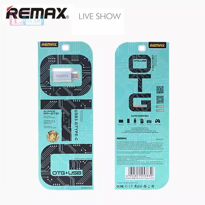 Перехідник Remax Type C OTG Adapter для планшетів та смартфонів Gold (Золотий) RA-OTG1