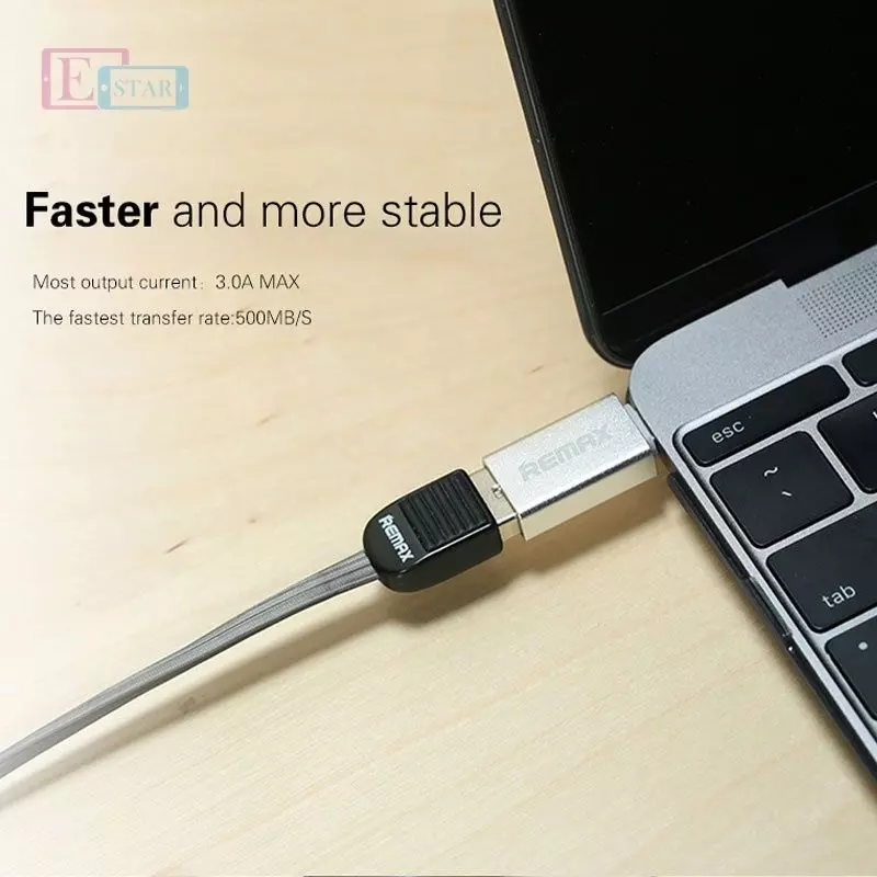 Перехідник Remax Type C OTG Adapter для планшетів та смартфонів Gold (Золотий) RA-OTG1