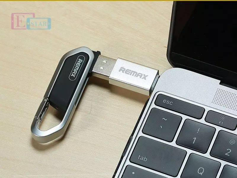 Перехідник Remax Type C OTG Adapter для планшетів та смартфонів Gold (Золотий) RA-OTG1