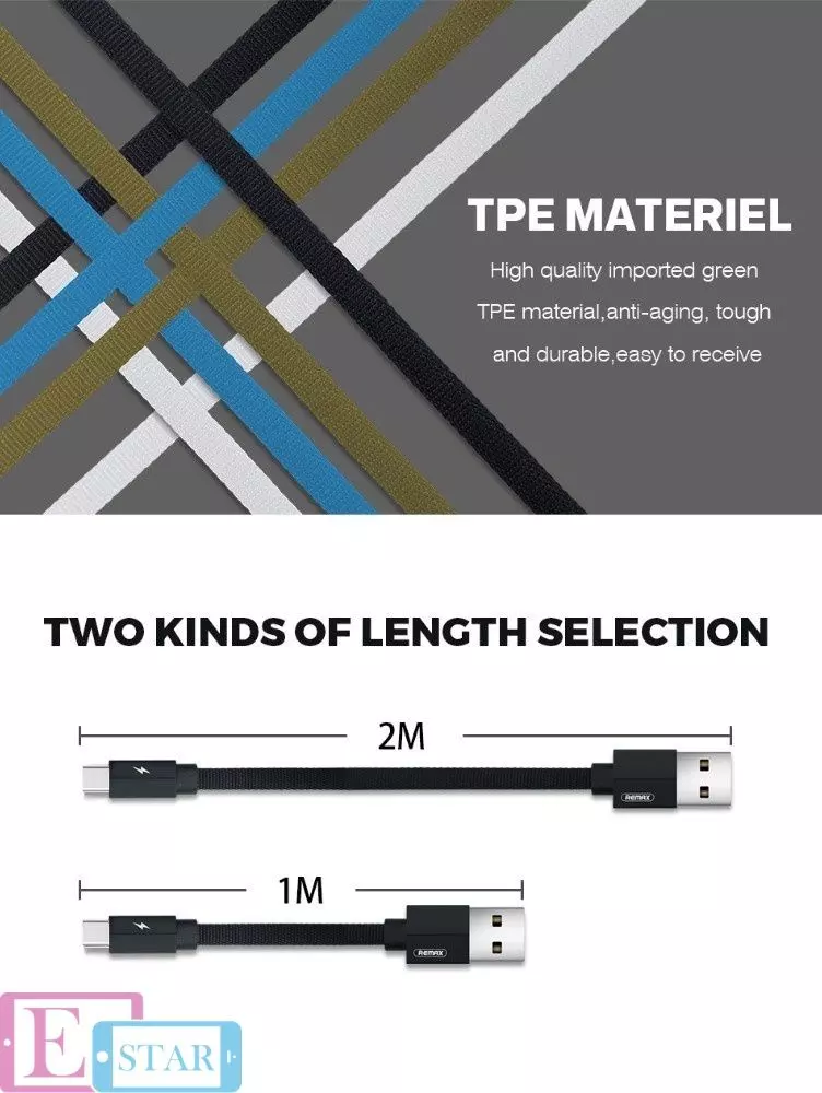 Кабель USB Remax RC-094A Type C 1m Black (Черный) Кабель USB Remax RC-094A Type C 1m Black (Черный)