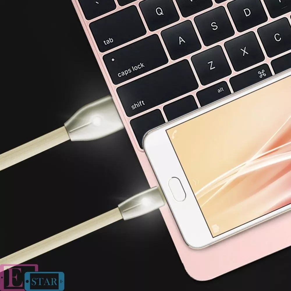 Кабель для заряджання та передачі даних Remax Knight Micro USB 1m Gold (Золото) RC-043m Кабель для заряджання та передачі даних Remax Knight Micro USB 1m Gold (Золото) RC-043m