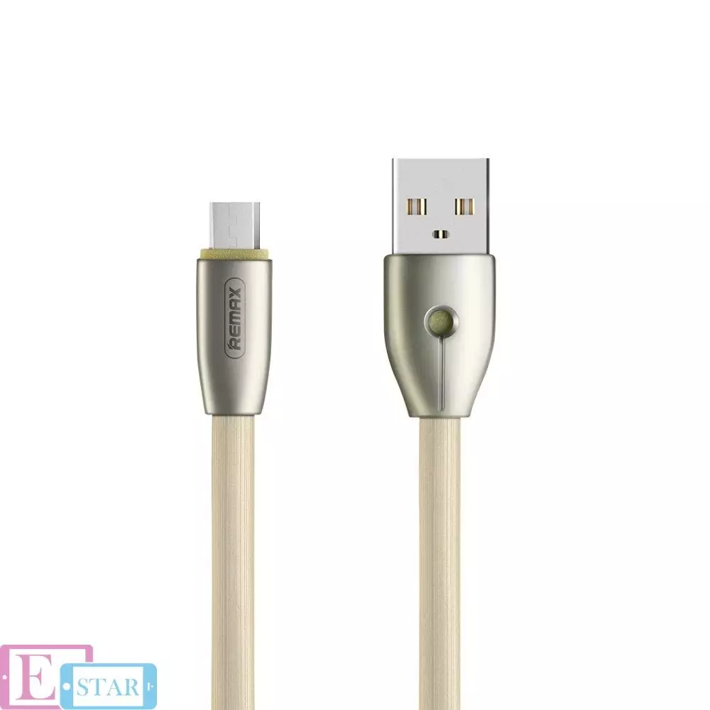 Кабель для заряджання та передачі даних Remax Knight Micro USB 1m Gold (Золото) RC-043m Кабель для заряджання та передачі даних Remax Knight Micro USB 1m Gold (Золото) RC-043m