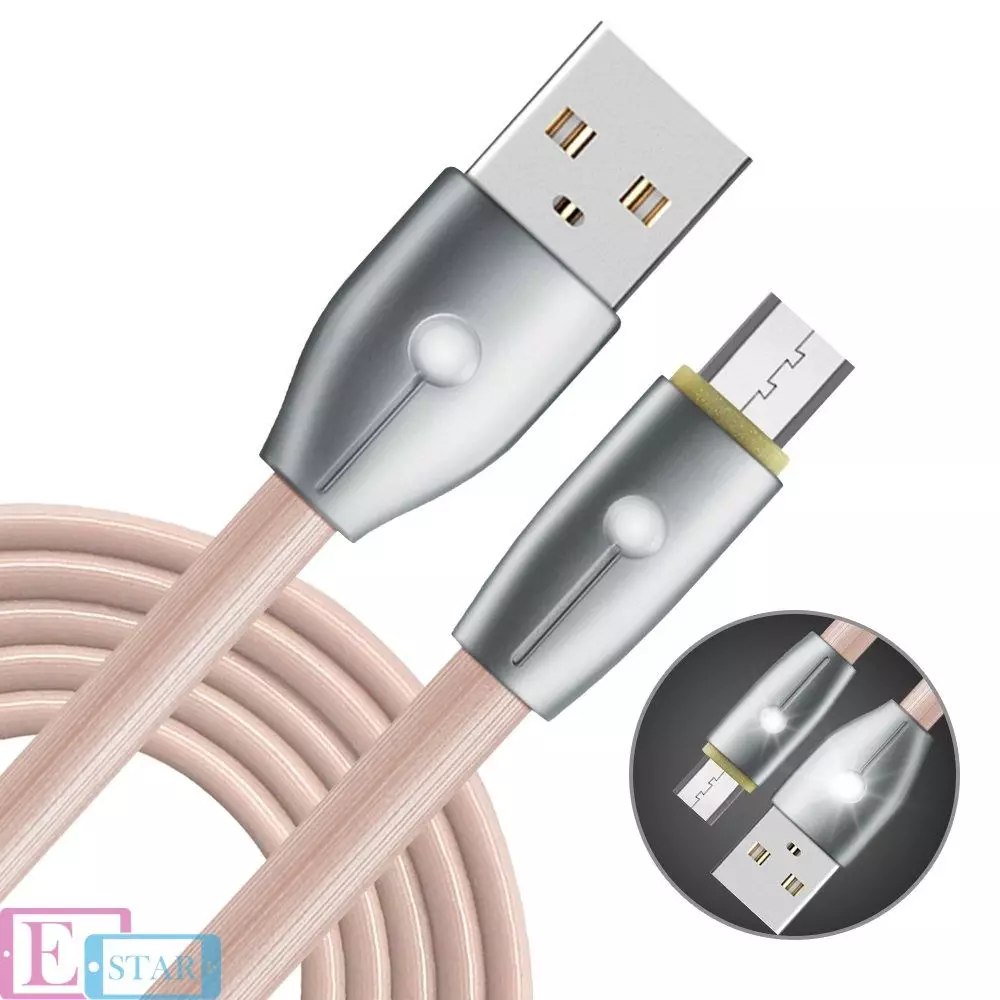 Кабель для заряджання та передачі даних Remax Knight Micro USB 1m Rose Gold (Рожеве золото) RC-043m Кабель для заряджання та передачі даних Remax Knight Micro USB 1m Rose Gold (Рожеве золото) RC-043m