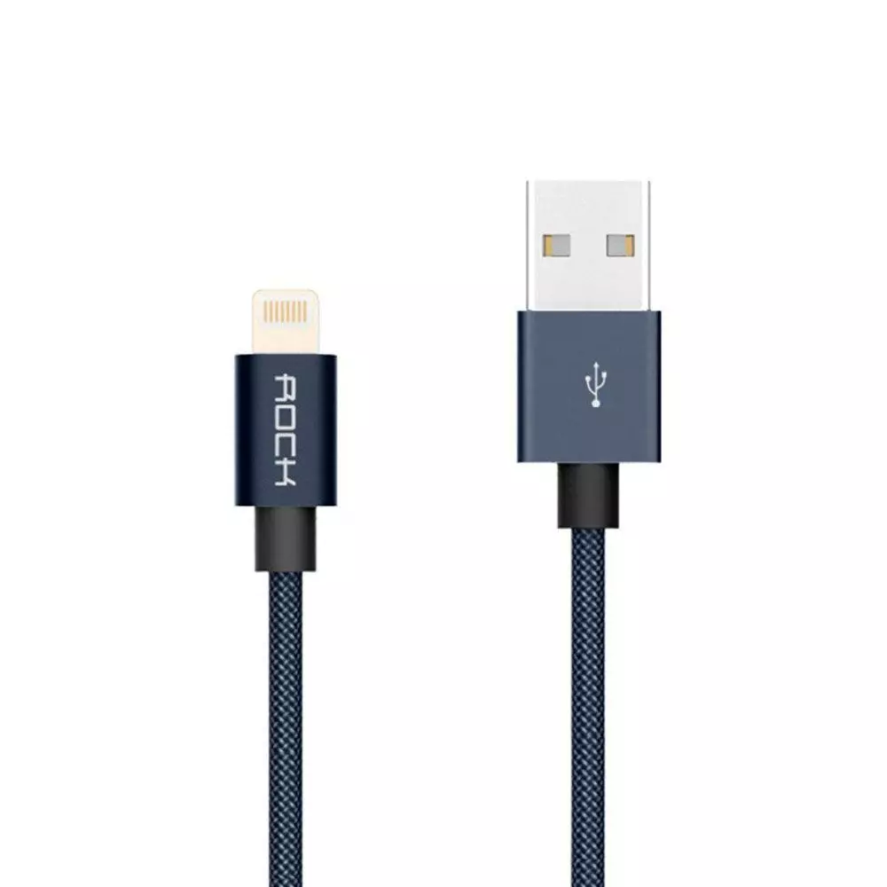 Кабель для заряджання та передачі даних Rock Metal Charge & Sync Round Cable 1 m Lightning Tarnish (Матовий) RCB0432 Кабель для заряджання та передачі даних Rock Metal Charge & Sync Round Cable 1 m Lightning Tarnish (Матовий) RCB0432