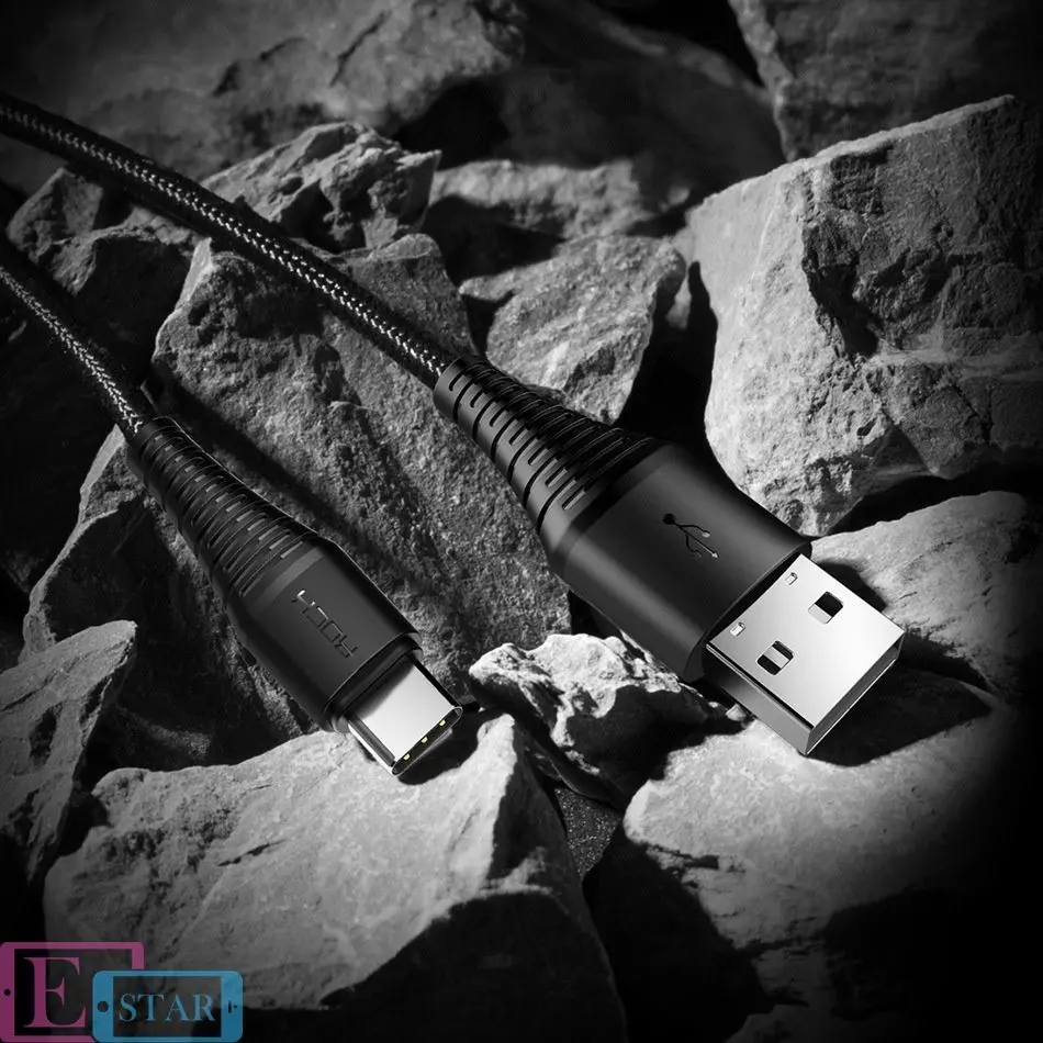 Высокоскоростной кабель для зарядки и передачи данных Rock USB - Type-C 1.2 м Black (Черный) RCB0558 Высокоскоростной кабель для зарядки и передачи данных Rock USB - Type-C 1.2 м Black (Черный) RCB0558