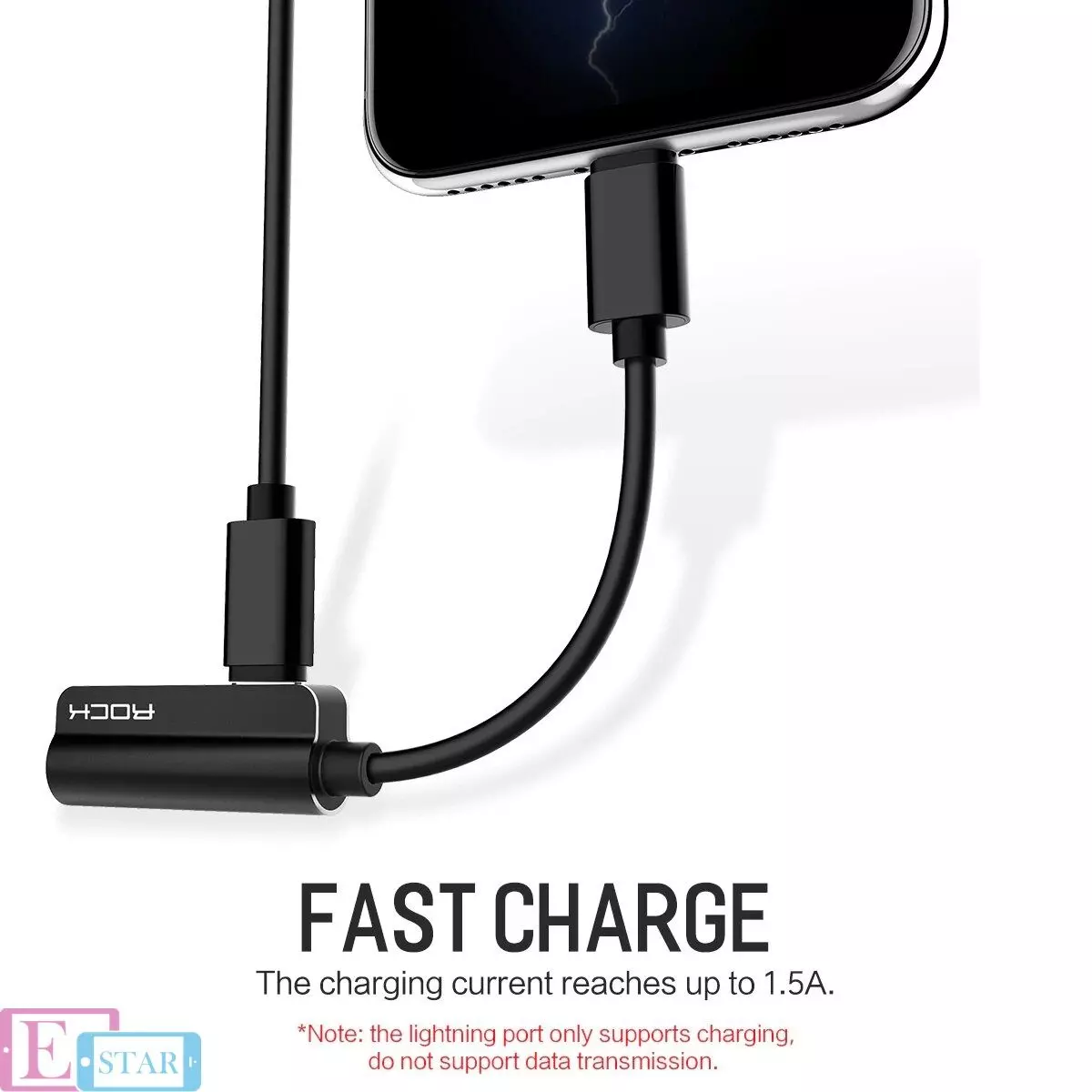 Адаптер Rock Lightning Metal Charge&Audio 2 in 1 version A Red (Червоний) RCB0587 Адаптер Rock Lightning Metal Charge&Audio 2 in 1 version A Red (Червоний) RCB0587