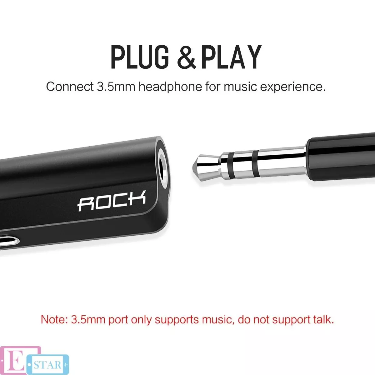 Адаптер Rock Lightning Metal Charge&Audio 2 in 1 version A Red (Червоний) RCB0587 Адаптер Rock Lightning Metal Charge&Audio 2 in 1 version A Red (Червоний) RCB0587