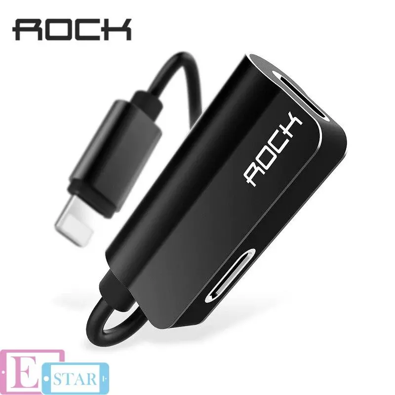 Адаптер Rock Lightning Metal Charge&amp;Audio 2 in 1 version B Red (Червоний) RCB0588