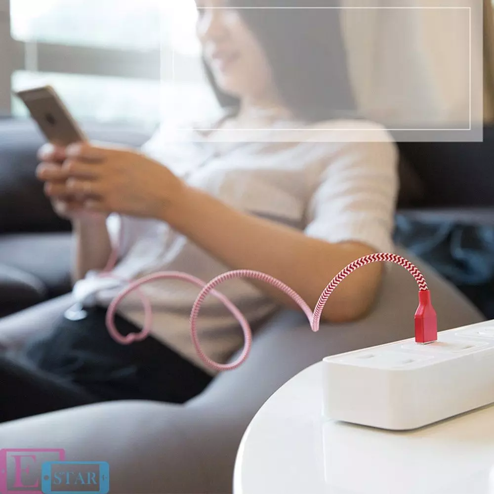 Кабель для зарядки и передачи данных Rock Space M4 Metal Charge & Sync round cable Red (Красный) Кабель для зарядки и передачи данных Rock Space M4 Metal Charge & Sync round cable Red (Красный)