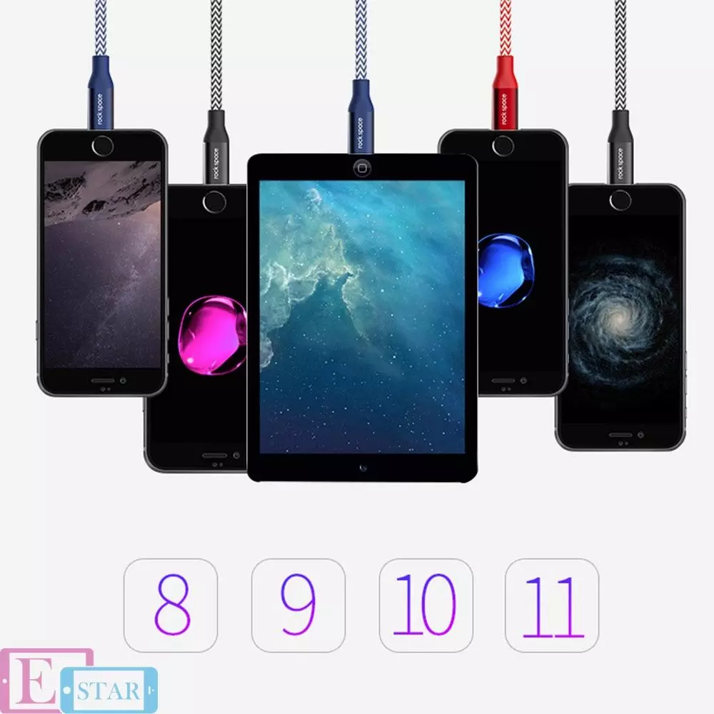 Кабель для зарядки и передачи данных Rock Space M4 Metal Charge & Sync round cable Red (Красный) Кабель для зарядки и передачи данных Rock Space M4 Metal Charge & Sync round cable Red (Красный)