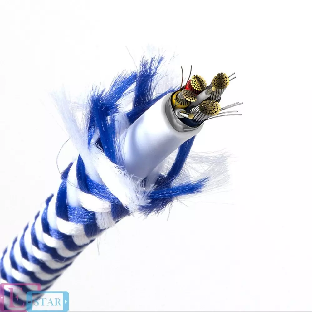 Кабель для заряджання та передачі даних Rock Space M4 Metal Charge & Sync round cable Black (Чорний) Кабель для заряджання та передачі даних Rock Space M4 Metal Charge & Sync round cable Black (Чорний)