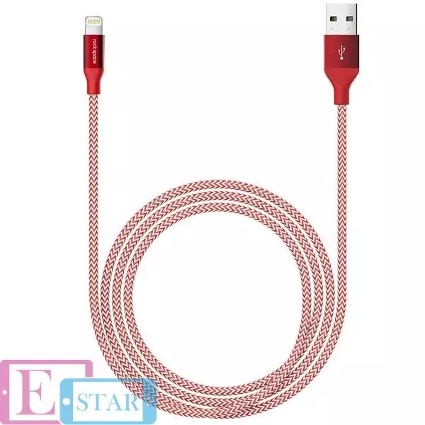 Кабель для зарядки и передачи данных Rock Space M4 Metal Charge & Sync round cable Red (Красный) Кабель для зарядки и передачи данных Rock Space M4 Metal Charge & Sync round cable Red (Красный)