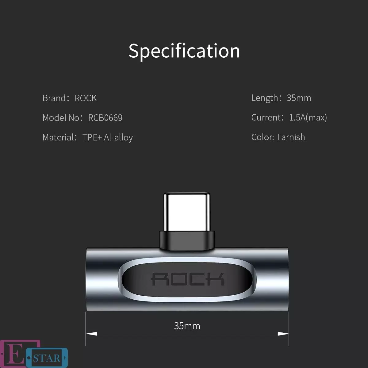 Адаптер Rock Type-C Metal Charge&Audio 2 in 1 version A Gray (Серый) RCB0669 Адаптер Rock Type-C Metal Charge&Audio 2 in 1 version A Gray (Серый) RCB0669