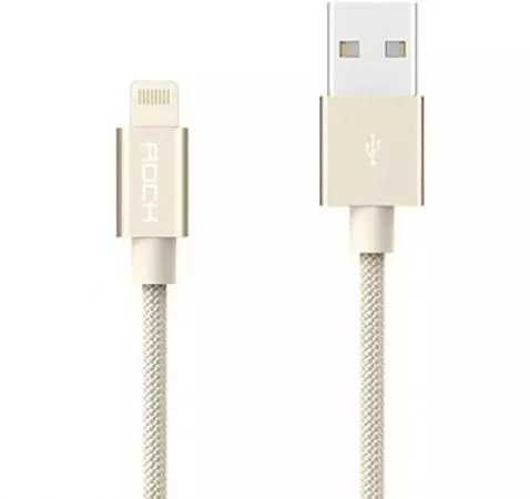 Кабель для зарядки и передачи данных Rock Metal Charge & Sync Round Cable 100cm Lightning Rose Gold (Розовое Золото) RCB0432 Кабель для зарядки и передачи данных Rock Metal Charge & Sync Round Cable 100cm Lightning Rose Gold (Розовое Золото) RCB0432