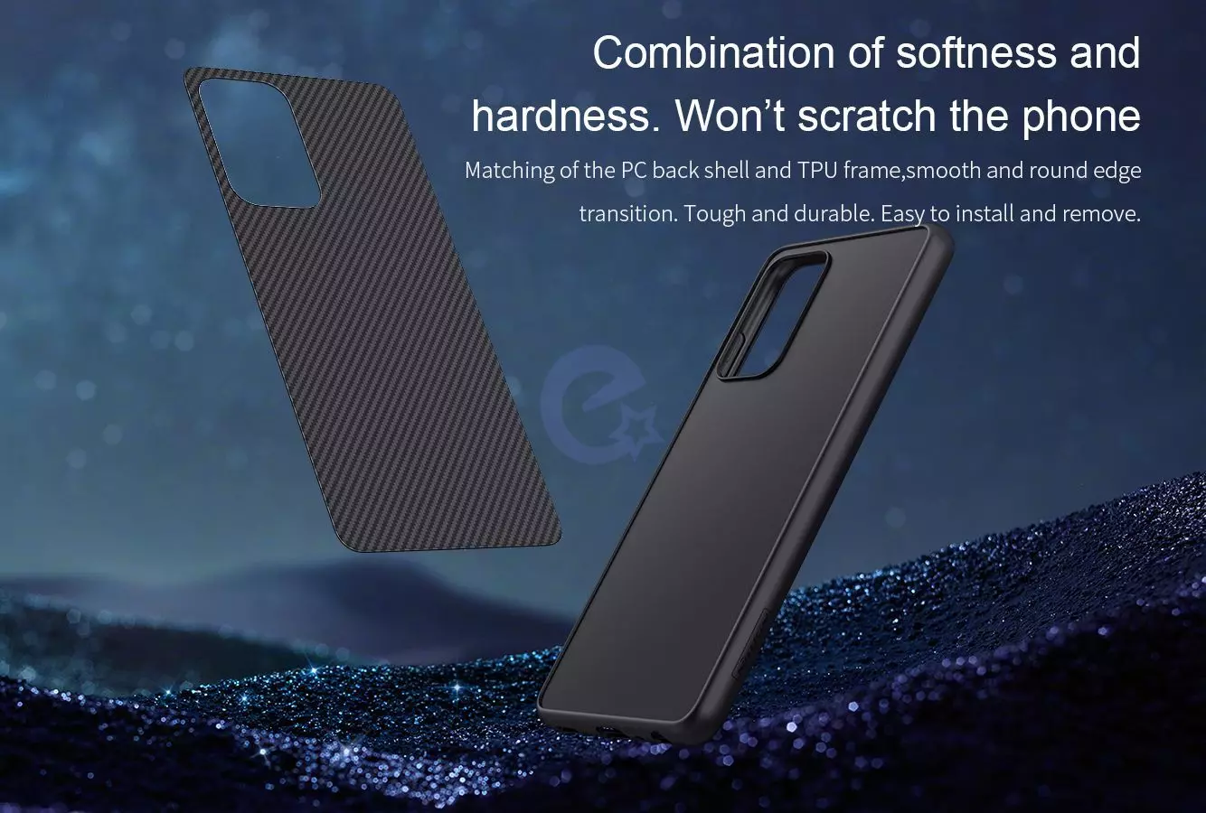 Чохол бампер Nillkin Synthetic Fiber для Samsung Galaxy A53 5G Black (Чорний) Чохол бампер Nillkin Synthetic Fiber для Samsung Galaxy A53 5G Black (Чорний)