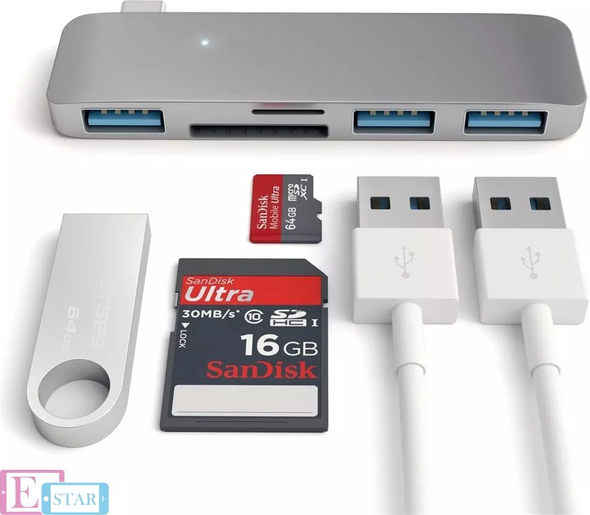 USB-хаб Satechi Type-C USB 3-in-1 Hub Space Gray (Сірий) ST-TCUHM USB-хаб Satechi Type-C USB 3-in-1 Hub Space Gray (Сірий) ST-TCUHM